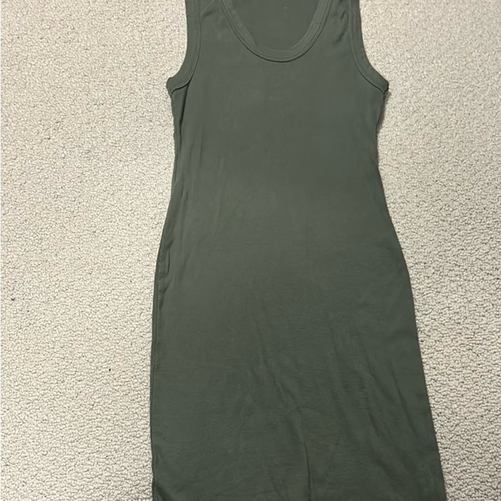 James Perse Dark Green Midi Dress